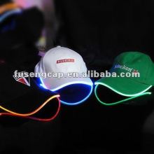led lights flashing fiber optic baseball caps