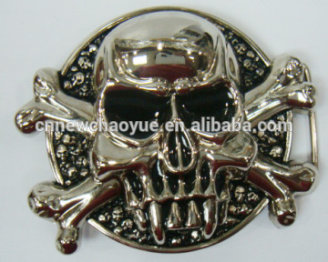 metal press buckle wtih rage skull Bones