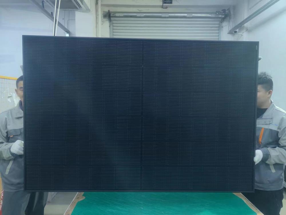 2 Glass topcon solar module 420W 430W all black solar panel 16bb