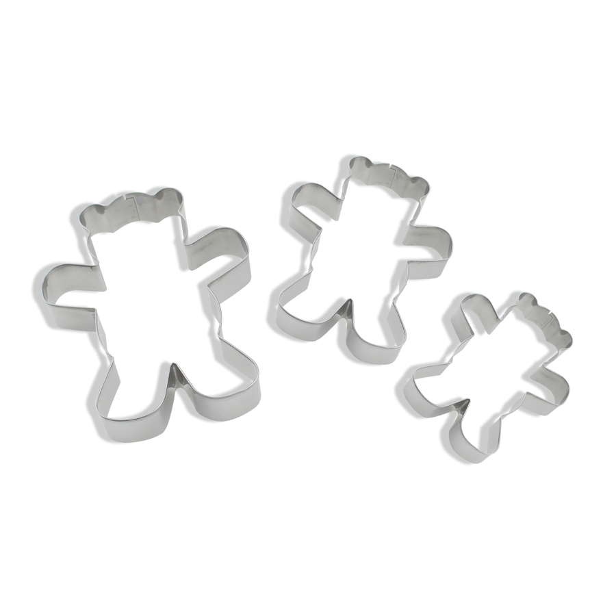 Insieme della taglierina del biscotto a forma di orsi dell&#39;acciaio inossidabile 3PCS