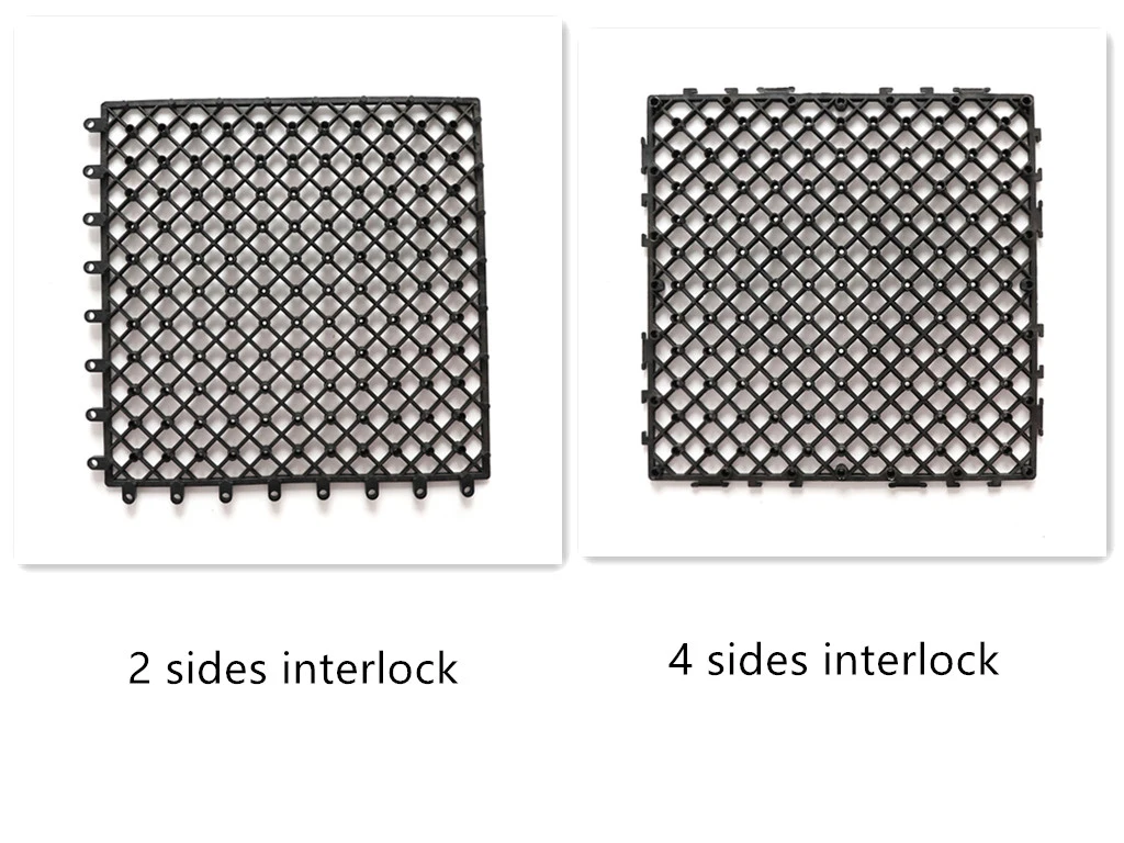 Interlocking Snap in Easy DIY Click Eco Plastic Floor Underlay for Composite Wood Plastic WPC Deck Tiles