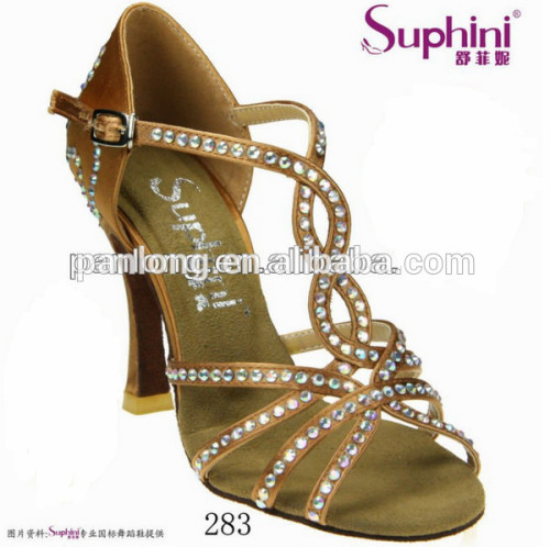 Suphini latin dance/party/wedding/evening shoes 2015 ,diamond heel fashion shoes for woman