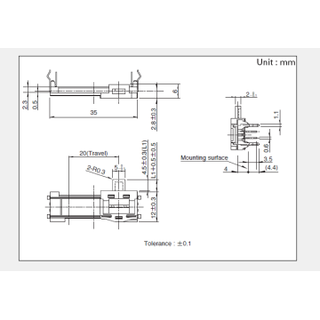 RS20H Series Slide Potentiometer