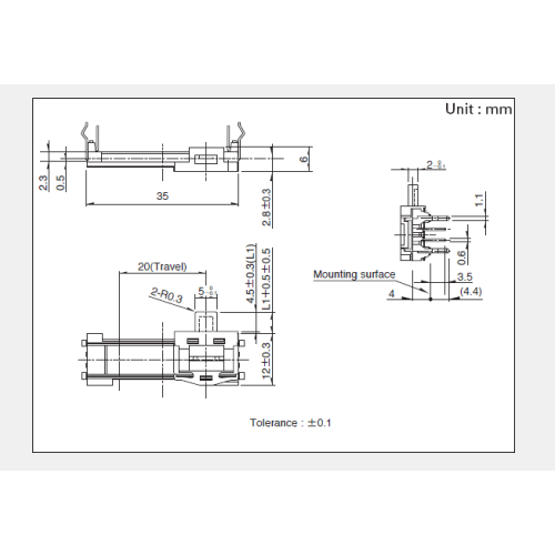 Potensiometer Slaid Siri RS20H