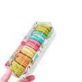 Boîte de macaron cadeau en plastique pliable en acétate personnalisé