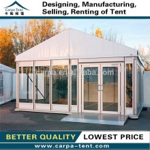 aluminium structure tent with glass wall ,clear door tent