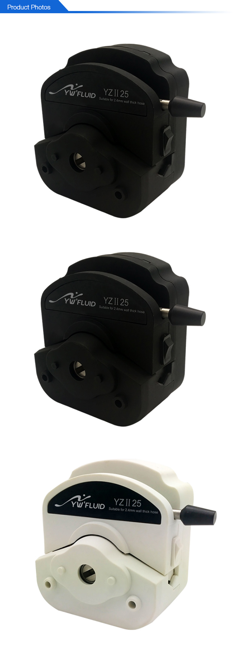 YWfluid OEM micro peristaltic pump with easy load pump head  for chemical liquid dosing and transferring