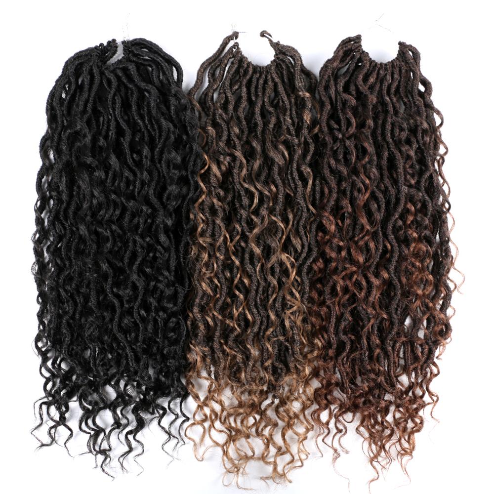 MYZYR Goddess Locs Crochet Hair Extensions Synthetic Twist Braids Hair Locks Crochet braids For Women 24 Strands 18inch Beauty