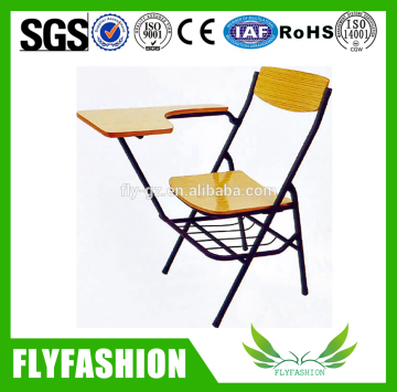 Folding study chair with writing pad lecture chairs with writing pad