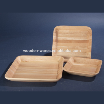 wooden plate, square shape wooden plate, wooden serving tray, wooden plater