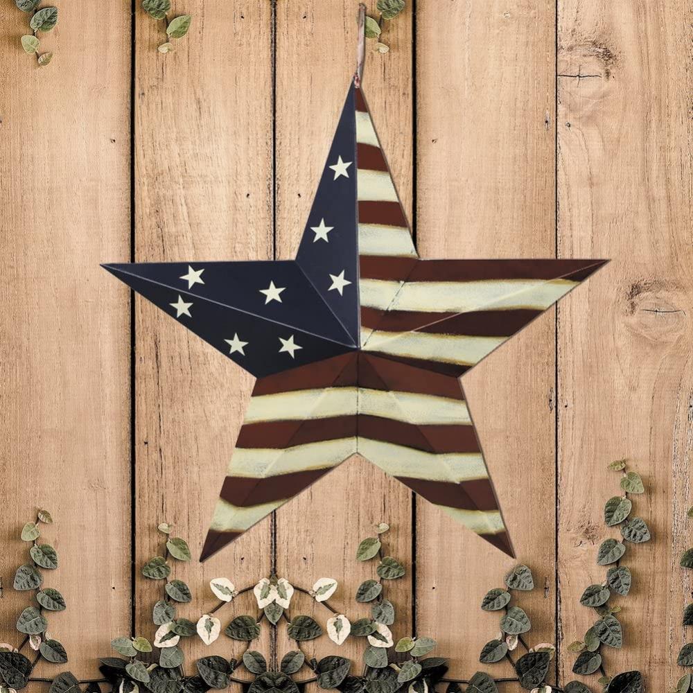 Kim loại yêu nước Old Glory Americana Flag Barn Star