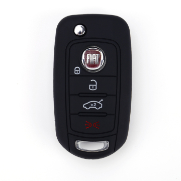 Silicone fiat flip 500X key fob cover