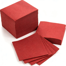 Wholesale Disposable Red Party Linen Airlaid Printed Napkins