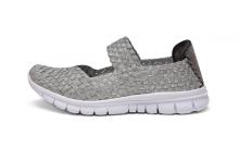Silver Woven Upper Low-cut Outdoor Dance Shoes
