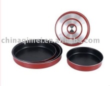 non stick aluminium frypan set /roast pan/pizza pan/round pan