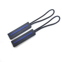 Black Zip Puller Custom Logo PVC Zipper Pull