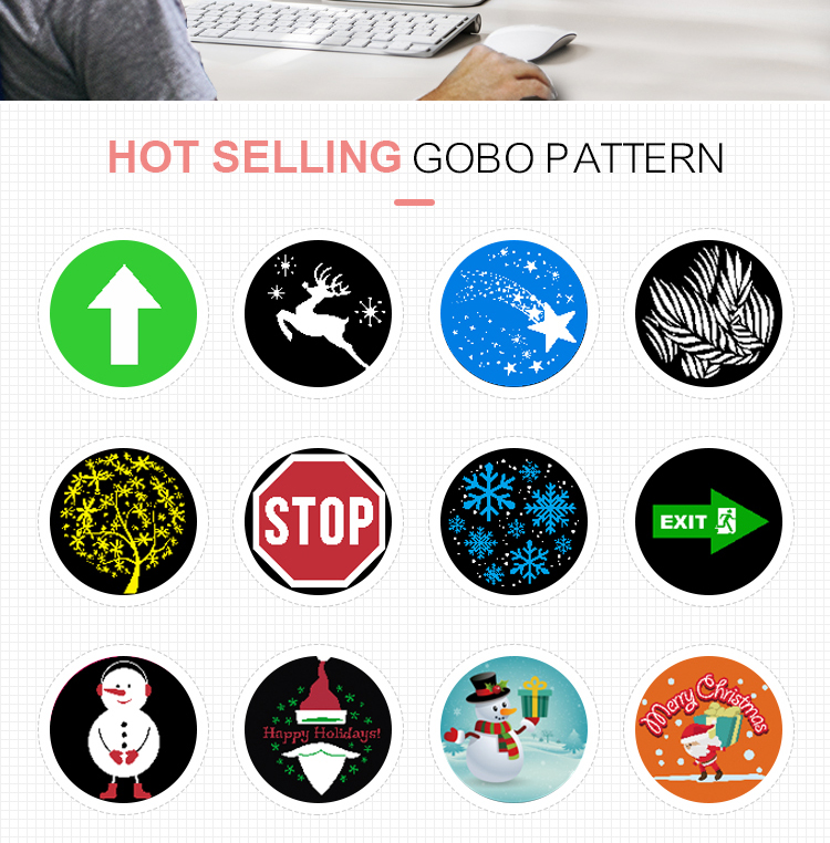 Outdoor Christmas Projector 80 Watt Logo Projector Led Rotating Advertising Gobo Projector Lights