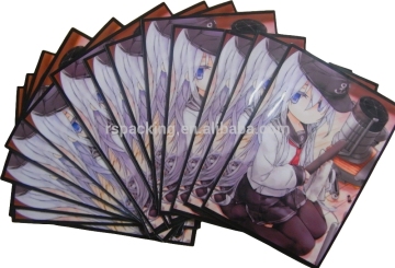 one side custom card sleeves, clear plastic card sleeves