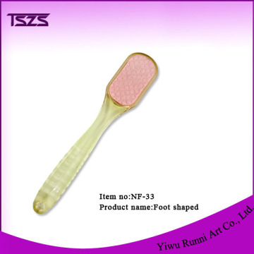 Pink Cute Weight Light Plastic Handle Manicure Pedicure Tools Foot Callus Files