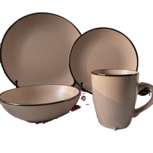 Hotel restaurant tableware set ceramic porcelain