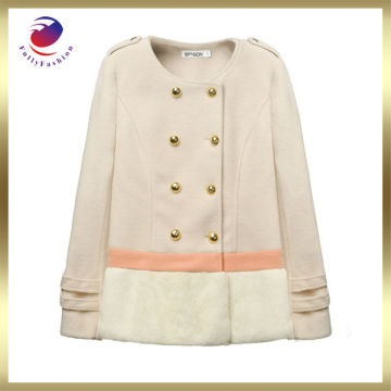 lady latest new design fashion plain mature coat