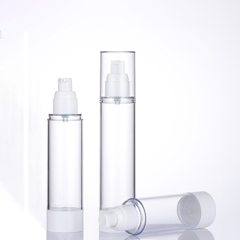Envases de envases de cosméticos transparentes botella sin aire