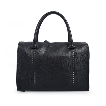 Mittlere Ledertasche Boston Bag Black Satchel