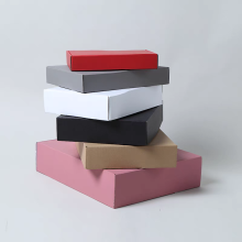 pink color corrugated packing mail box