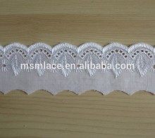 Nice white TC embroidery lace trimming
