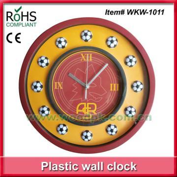 Football theme promotional clcok plastic