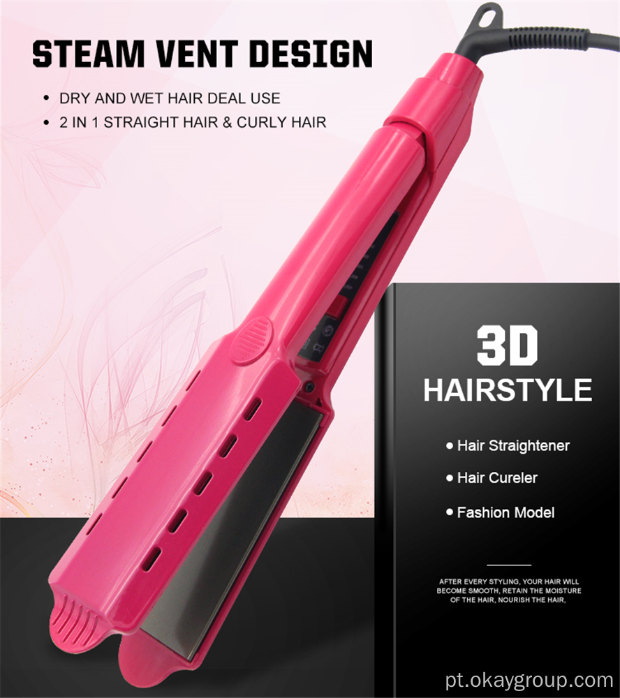 Escova de ferro modelador de cabelo profissional alisador