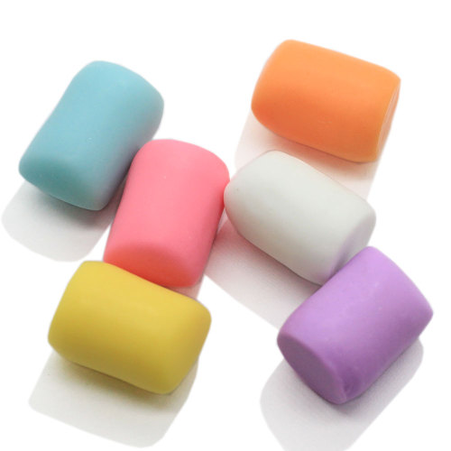 100 pz Decorazione Artificiale Marshmallow Zucchero Filato Dessert Resina Cabochons Fotografia Puntelli Decorazione