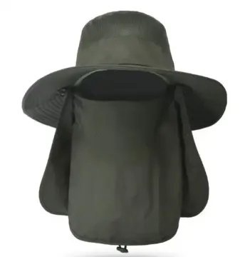 Sun Protection Bucket Hat with Detachable Strings: Face and Neck Cover for Fishing and Outdoor Activities