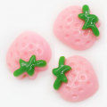 Kawaii Pink Strawberry Beads Charms 100pcs For Handmade Craft Decor Charms Miniature Ornament Factory Supply