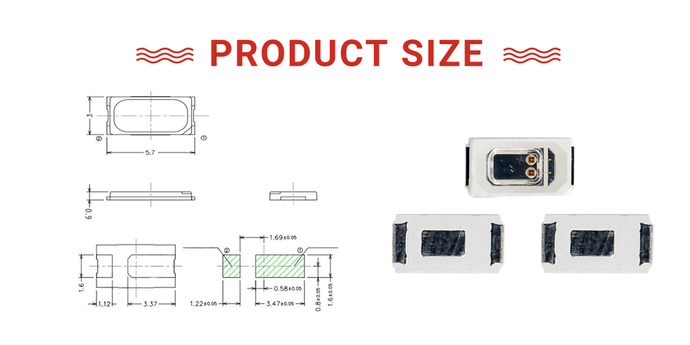 size of 660nm LED Chip