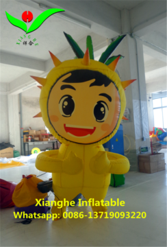 Indoor moving catoon inflatable pineapple