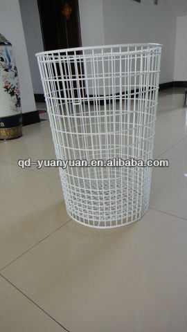 durable large capacity metal wire trash bin