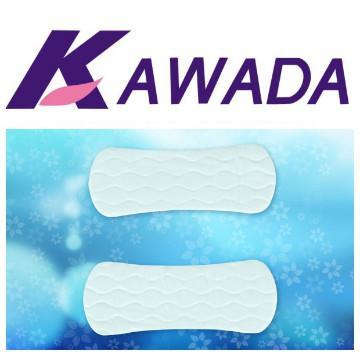 150mm panty liner with embossing in wave shape