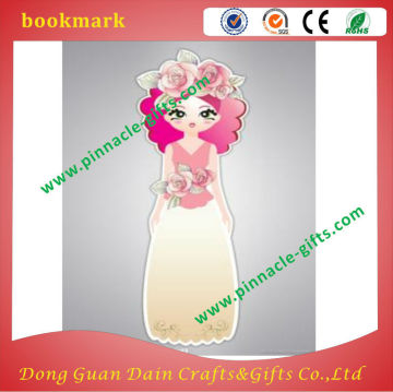 paper card book marks with girl pattern for book reader