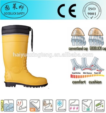 Wearproof EVA Insole PVC Safety Rainboots