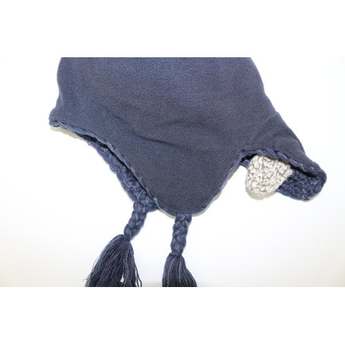 Bonnet double en laine tricotée avec un joli bébé dinosaure