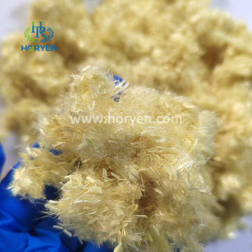 Fireproof yellow customized chopped aramid fiber for sale