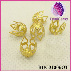 Wholesale Prong Bell Brass Bead Caps DIY Jewelry Findings