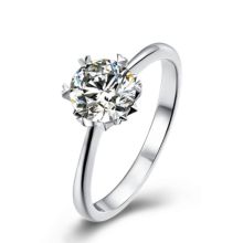 Elegant 925 Sterling Silver Moissanite Diamond Heart Ring