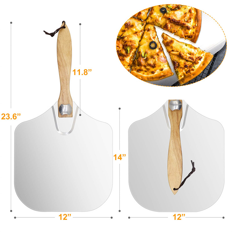 Yuming Amazon Hot Pizza Tools 12*14inches Wooden Handle Pizza Peel Set Online Best Selling Kitchen Accessories