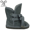 Boys Kanak-kanak Gray Boots Boots dengan Double Shoes