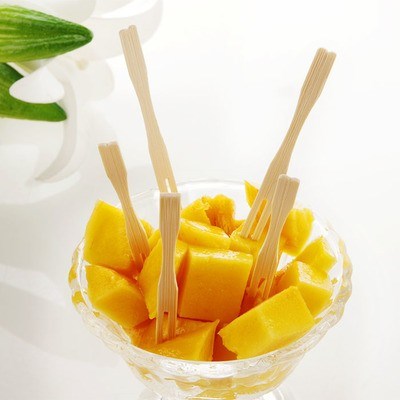 High quality bamboo fruit fork