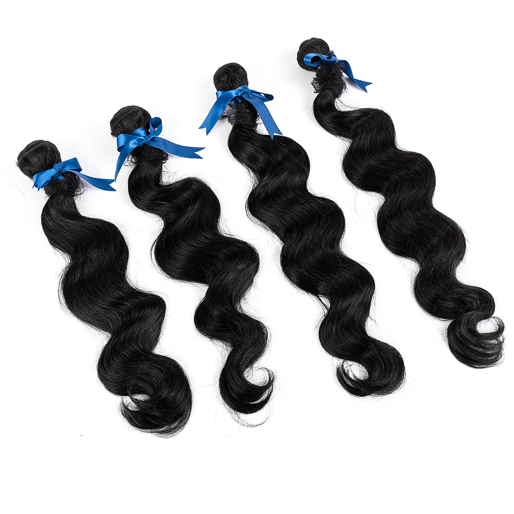 Miracle hair products natural black color charming princess brazilian body wave human hair quality synthetic hair weft