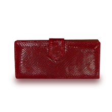 red snake skin leather wallet