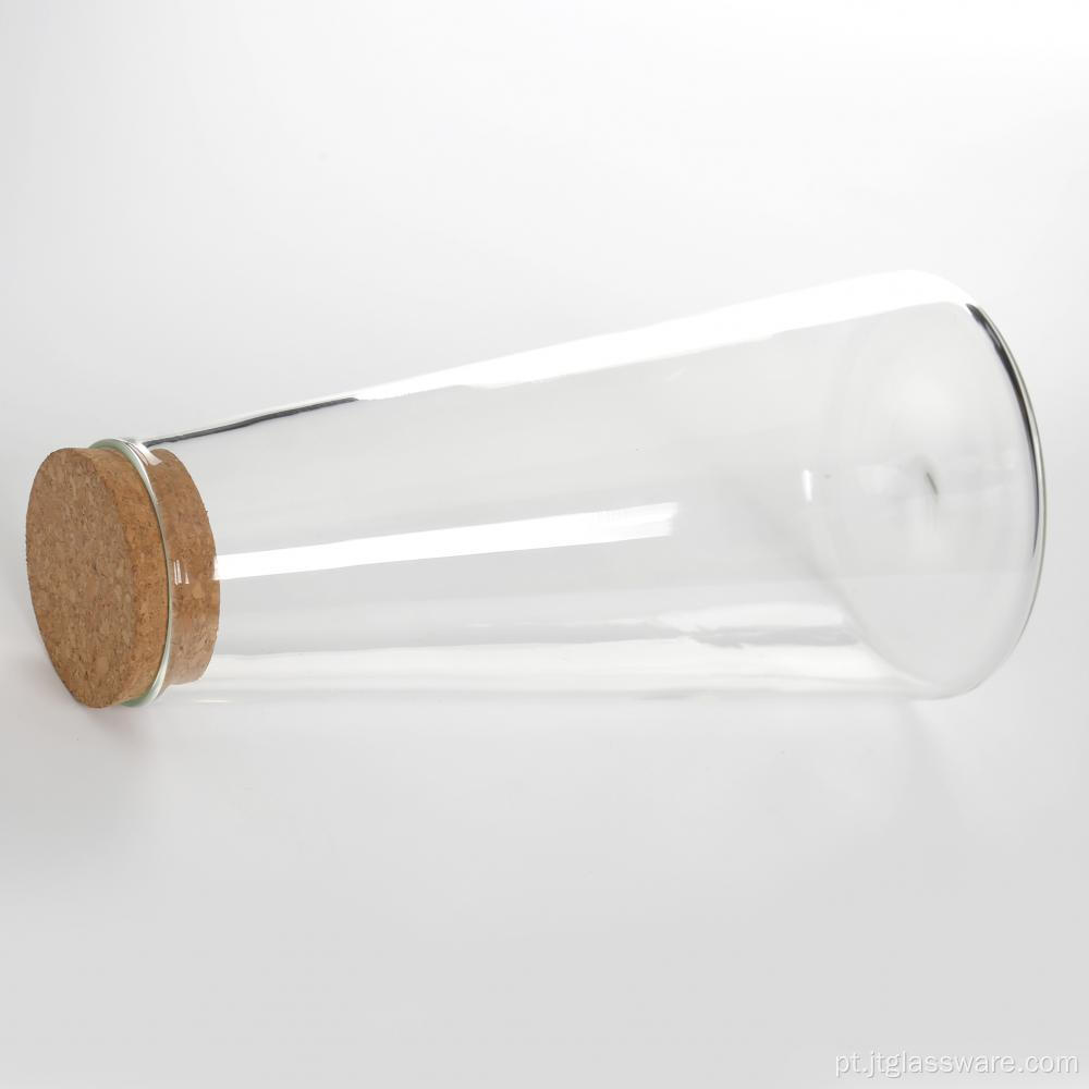 Frasco de vidro conial sem BPA e chumbo